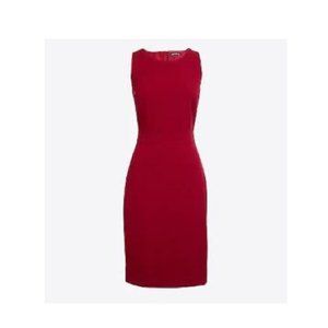 J Crew Merchantile Sheath Dress Burgundy 4 NWT